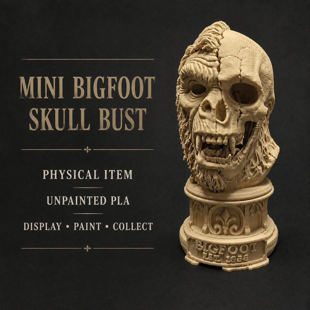 Mini Bigfoot Skull Bust